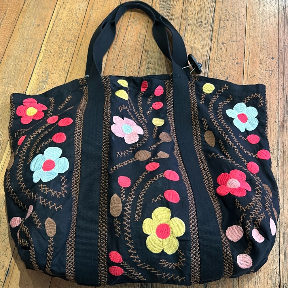 Johnny Was JWLA embroidered Tote bag